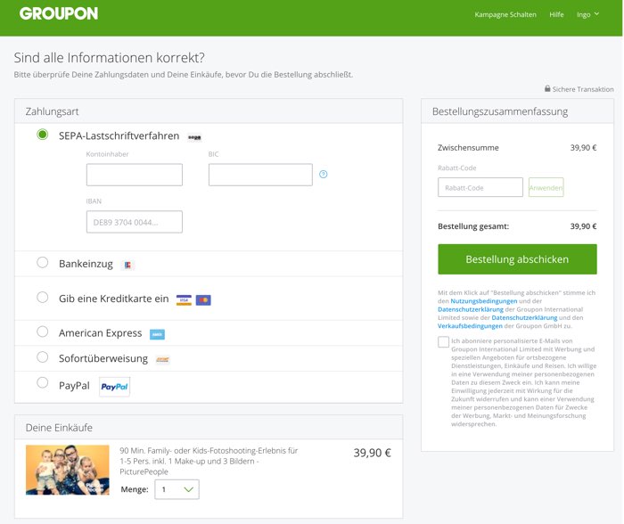 So lösen Sie einen Groupon Gutschein ein